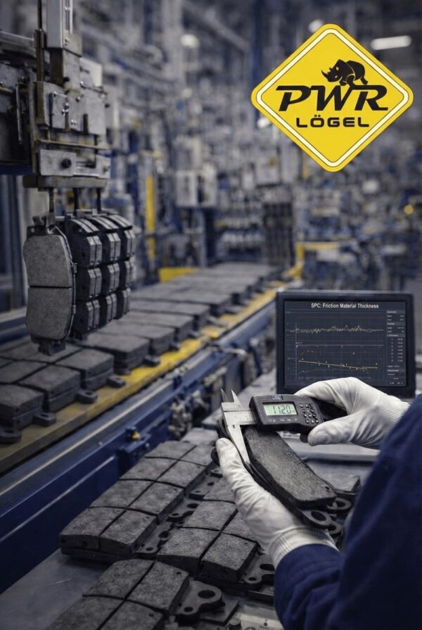 Quality Control Inspection Of Brake Pads During Production