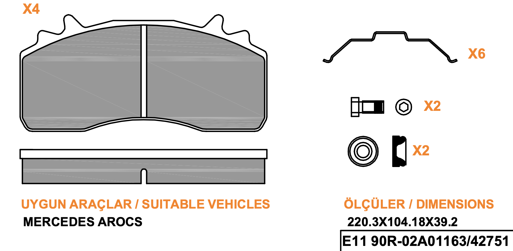 Ağır Vasıta 33 Pwr 5029 Wva 29315 Fren Balatasi