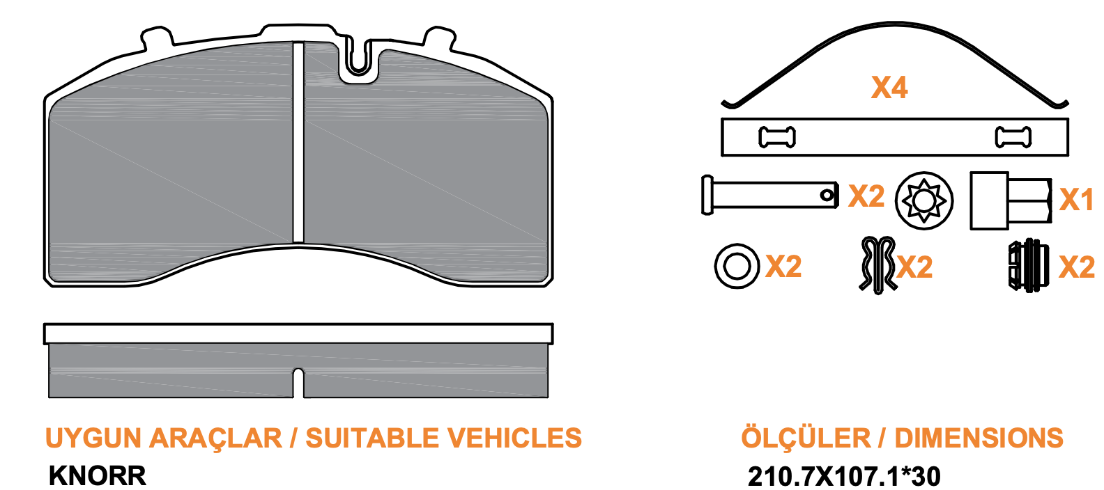 Ağır Vasıta 49 Pwr 5045 Wva 29158 Fren Balatasi
