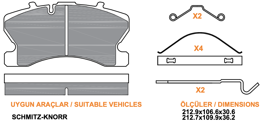 Ağır Vasıta 51 Pwr 5047 Wva 29537 Fren Balatasi