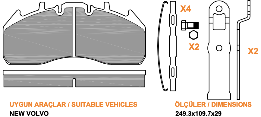 Ağır Vasıta 56 Pwr 5052 Fren Balatasi