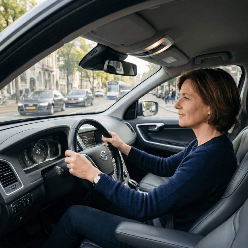 Şehir Içinde Araç Kullanan Sürücü